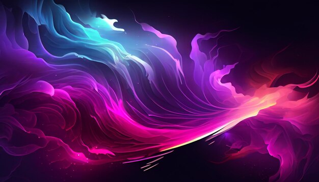 Generative AI Cosmic Dreamscape Un bellissimo gradiente di viola, rosa e blu in un design astratto
