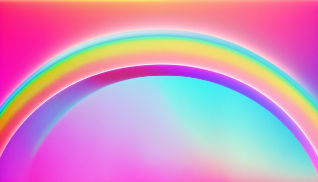 Generative ai neon rainbow sign Tolleranza d'amore e concetto di diritto umano