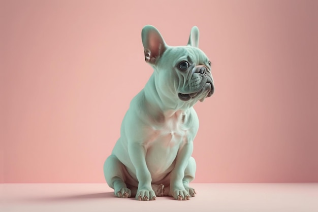 Generativo ai bulldog francese cucciolo di cane sfondo isolato