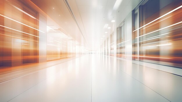Generativo AI centro commerciale vuoto motion blur sfocato sfondo astratto