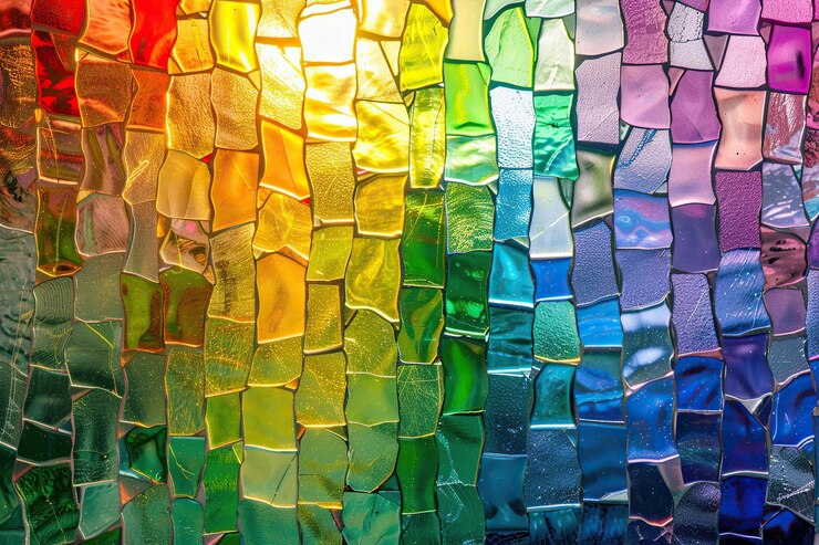 Foto generativo ai sul tema della bella consistenza vetro rotto per il design sfondo astratto naturale