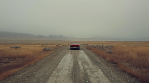 Generativo AI viaggio su strada concetto estetico colori neutri silenziati viaggi felici godere di vacanze e relaxx9xA