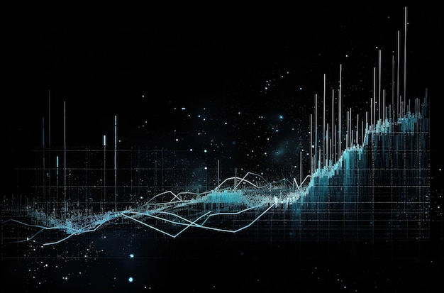 Generato con AI Rappresentazione dei movimenti di rialzi e ribassi finanziari o economici