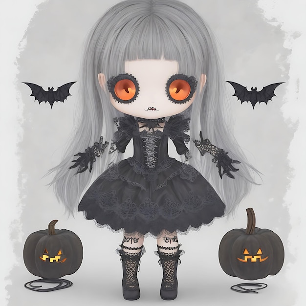 Generazione della bambola gotica di Halloween