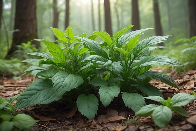 Genervte un'erba verde che si trova nel bosco