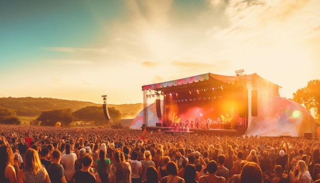 gente di musica del festival al concerto