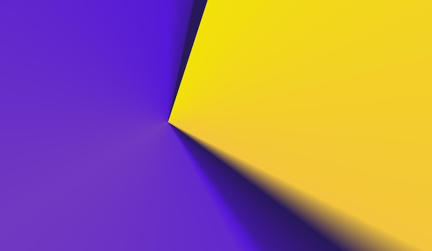 Geometria astratta gialla su sfondo viola