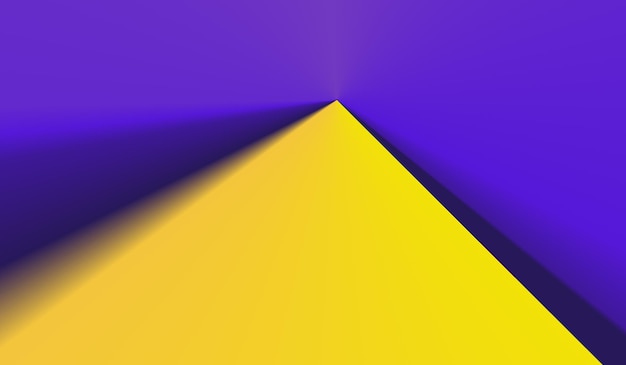 Geometria astratta gialla su sfondo viola