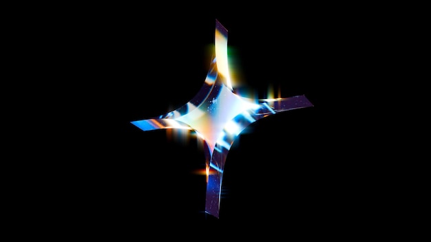Geometria della stella di vetro 3D