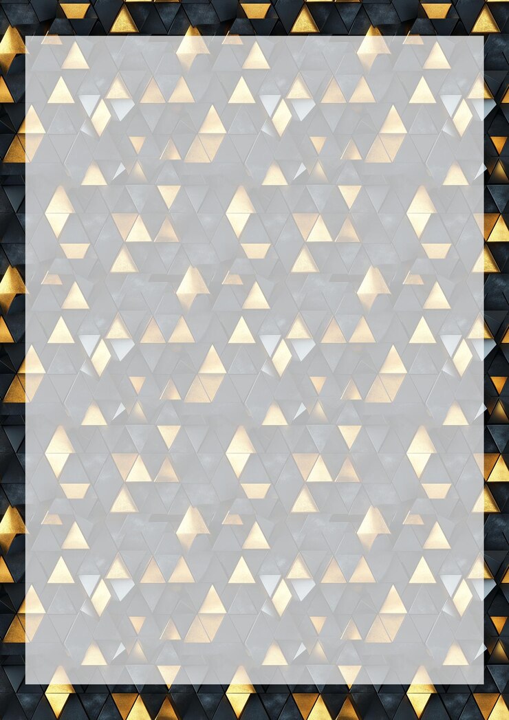 Photo geometric gold and black frame