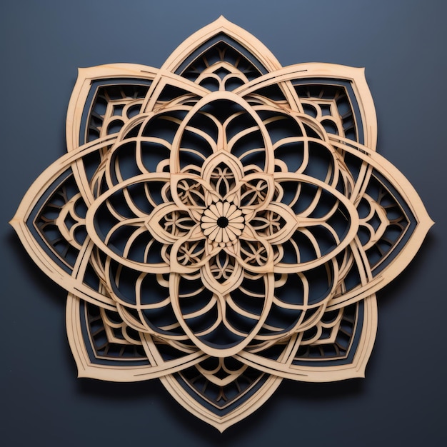 Geometric Mandala Layers Precise Laser Cut Design con 10 strati intricati