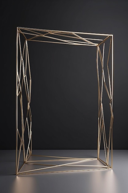 Geometric Wire Frame Mockup con spazio vuoto per il posizionamento del tuo disegno