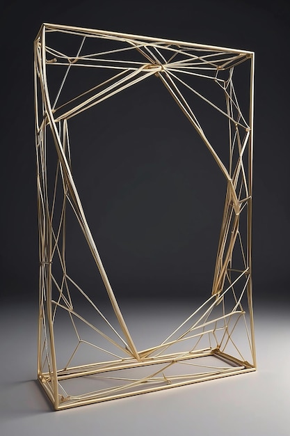 Geometric Wire Frame Mockup con spazio vuoto per il posizionamento del tuo disegno