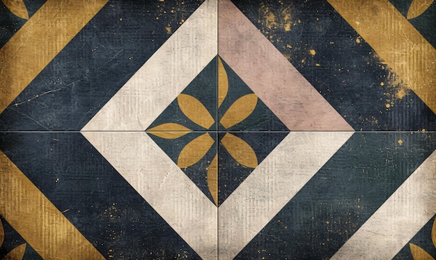 Geometrica vintage texture arte modello monogramma sfondo carta da parati tappeto