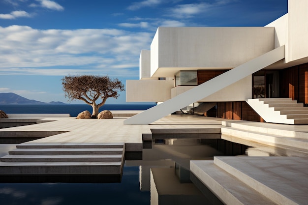 Geometrie minimaliste architettura classica e moderna disallineamento forme complesse