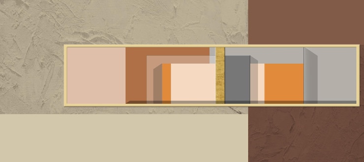 Photo geometris, abstrak, latar belakang yang digambar tangan. wallpaper, mural seni modern, fashion