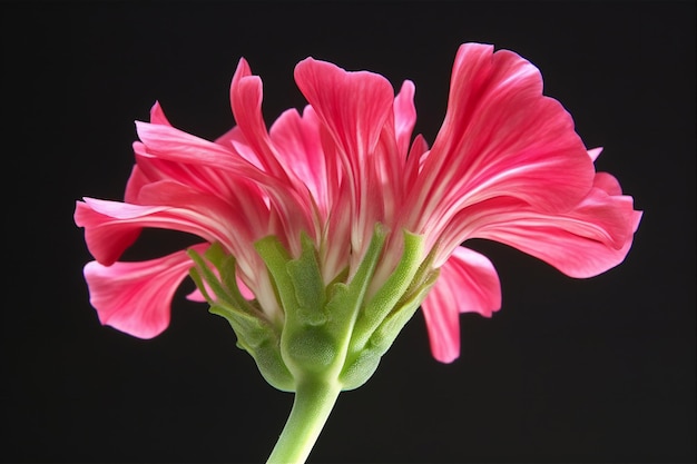 Gerbera rosa fiore su sfondo nero primo piano della foto