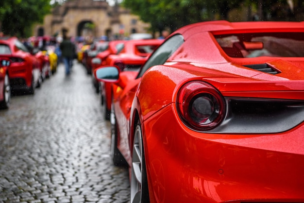 GERMANIA FULDA LUGLIO 2019 luci posteriori di FERRARI 488 SPIDER tipo F142M coupé rosse