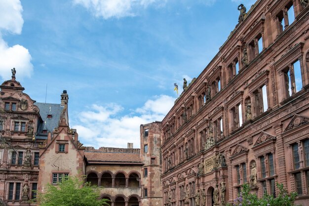 Germania Schloss Heidelberg castello palazzo facciata dell'edificio Friedrichsbau Ottheinrich