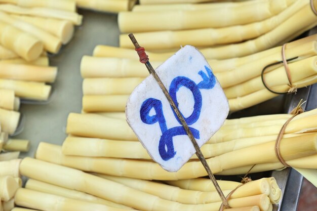 Germoglio di bambù al cibo di strada