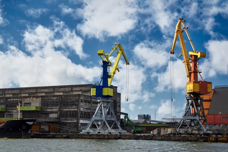 Gestione della nave in porto. Lettonia, Ventspils
