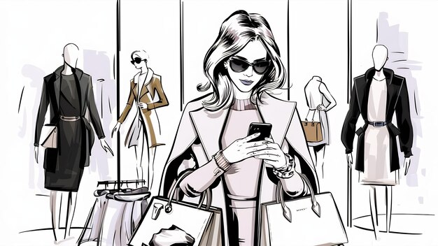 Gestore di smartphone per acquisti di credito femminile