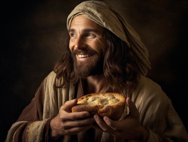 Gesù Cristo che condivide il pane