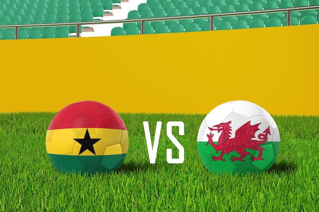 Ghana VS Galles nello stadio