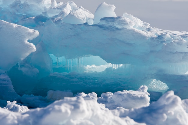 Ghiacciaio antartico. Sfondo di natura