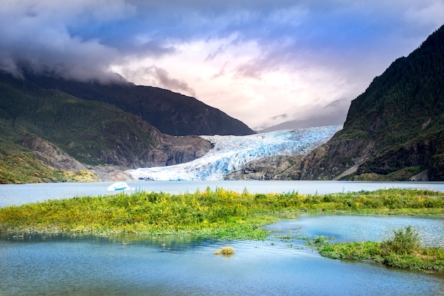 Ghiacciaio nell&#39;Alaska, ghiacciaio di Mendenhall