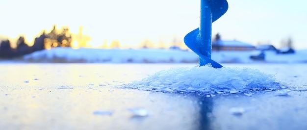 ghiaccio di fondo del trapano della trivella del ghiaccio, pesca sportiva di hobby dello strumento di sport invernali