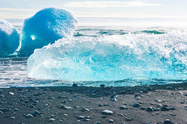 Ghiaccio di fondo della natura Laguna glaciale in Islanda