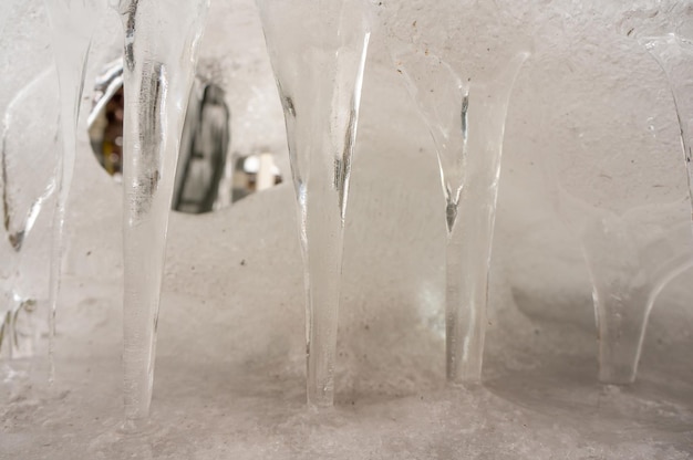 Ghiaccioli d'acqua congelata