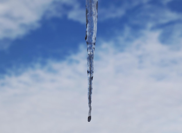 Ghiaccioli sullo sfondo del cielo