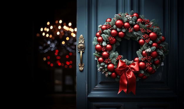 Ghirlanda di Natale Decorazioni di Capodanno e Natale Ornamento una ghirlanda di rami mangiati con luci di coni