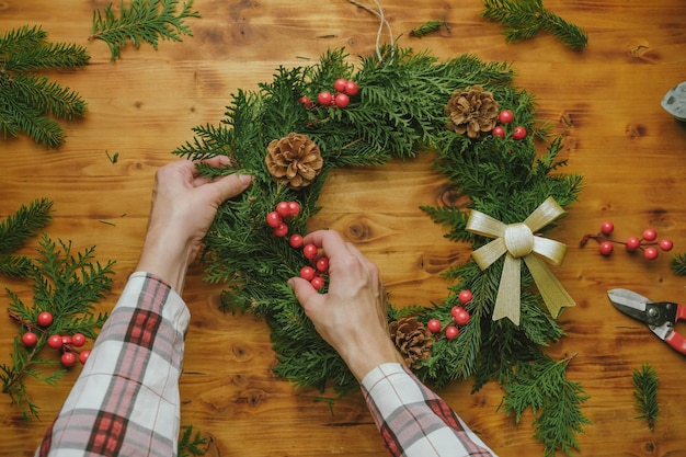 Ghirlanda di Natale fatta a mano Decorazioni per la casa di Natale fai-da-te