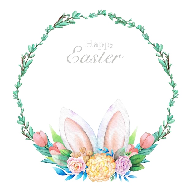 Ghirlanda di Pasqua acquerello Illustrazioni ad acquerello