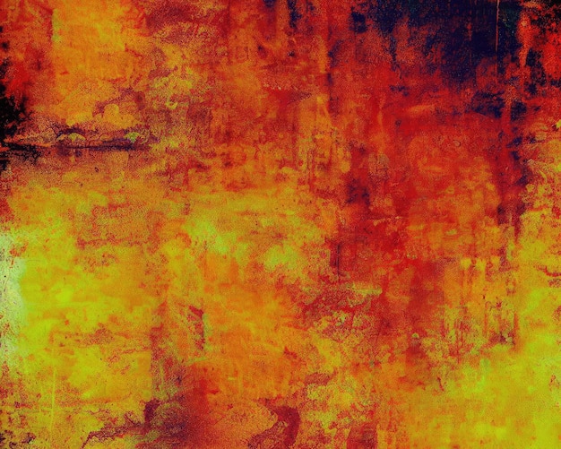 Giallo arancio rosso grunge texture Tonica superficie della parete ruvida