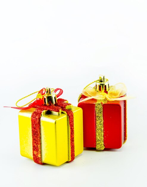 Gift Boxobjects per stemma a Natale su sfondo isolato