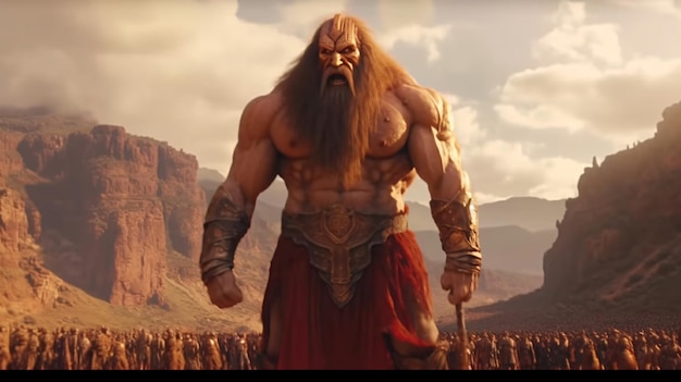 Gigante barbaro Titano colossale pronto per la guerra