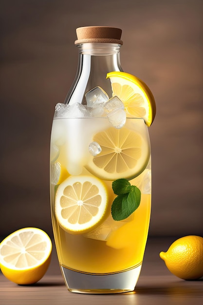 Ginger Ale con ghiaccio e limone