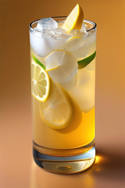 Ginger Ale con ghiaccio e limone