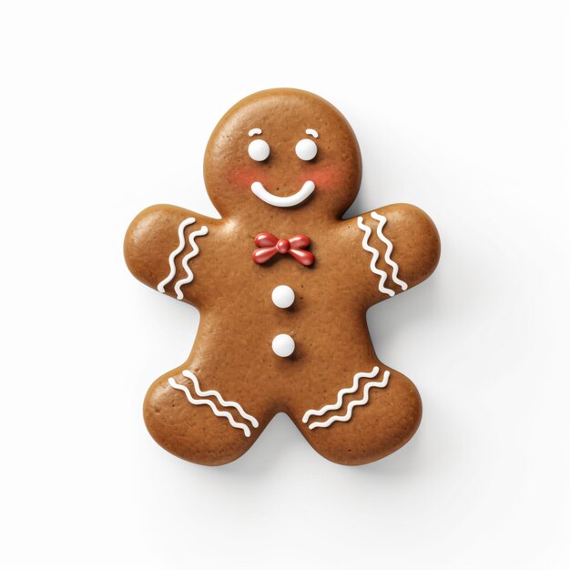 Gingerbread Man Clipart isolato su sfondo bianco