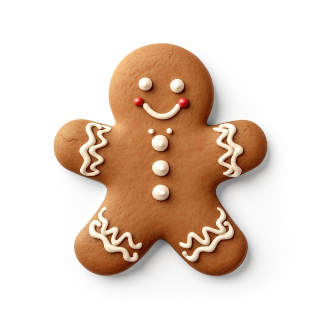 Gingerbread Man Clipart isolato su sfondo bianco