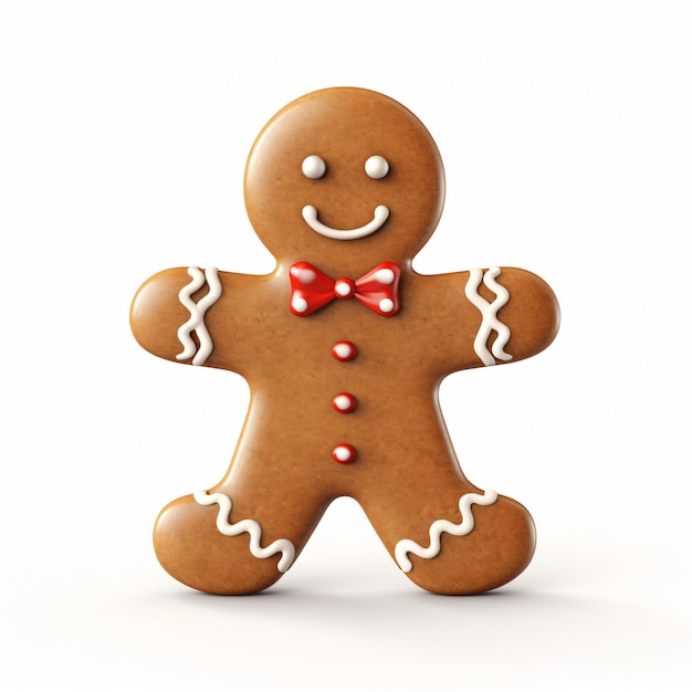 Gingerbread Man Clipart isolato su sfondo bianco