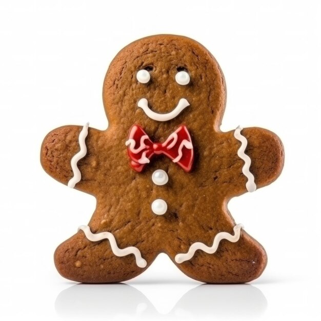 Gingerbread Man isolato Illustrazione AI GenerativexA