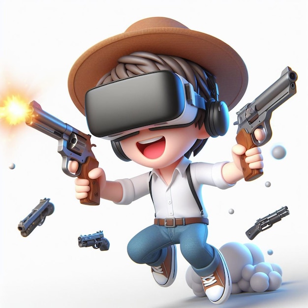giocare a giochi usando il mondo VR 3D