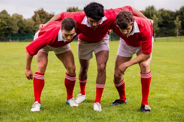 Giocatori di rugby pronti a giocare