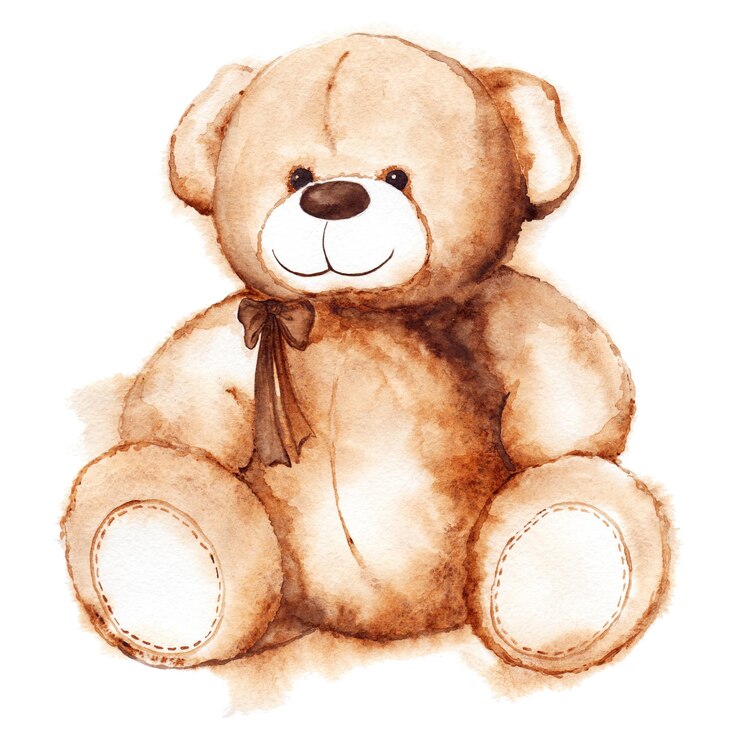 Foto giocattolo adorabile dell'orsacchiotto del fumetto san valentino isolato