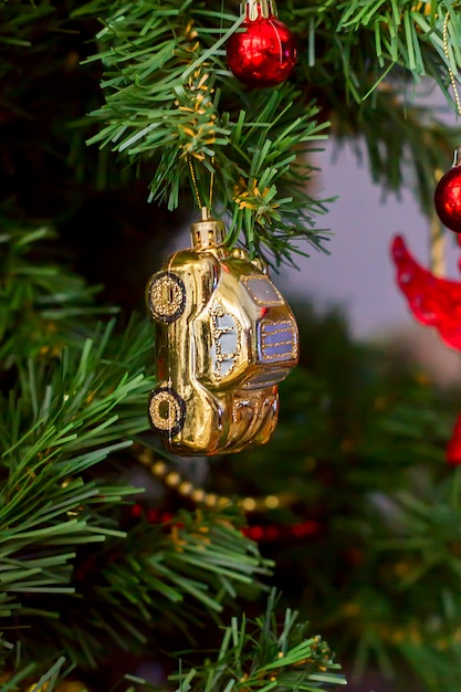 Giocattolo dell&#39;albero di Natale, auto d&#39;oro